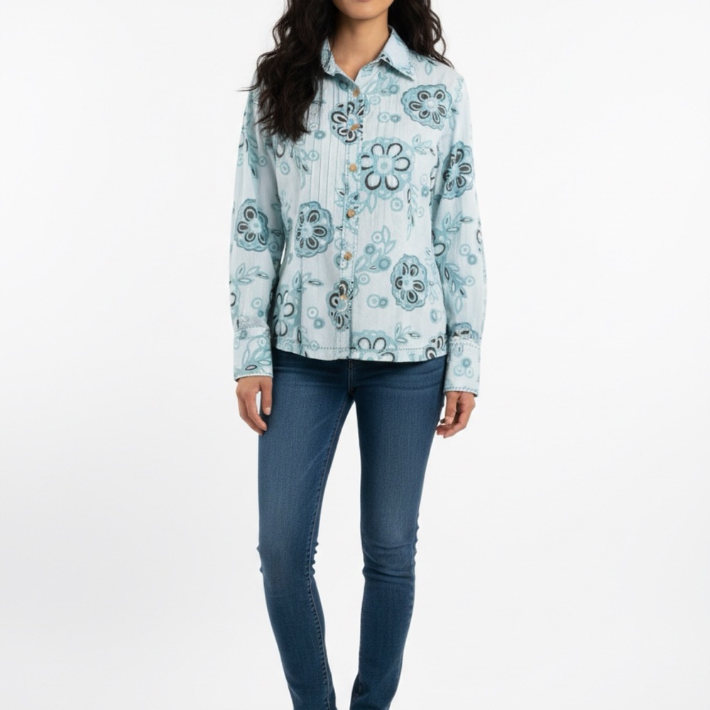 J. Jill Light Blue Denim Jacket